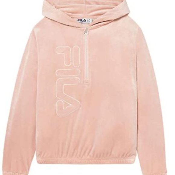 New!! Fila Womens Velour Quarter Zip Hoodie - Picture 4 of 4